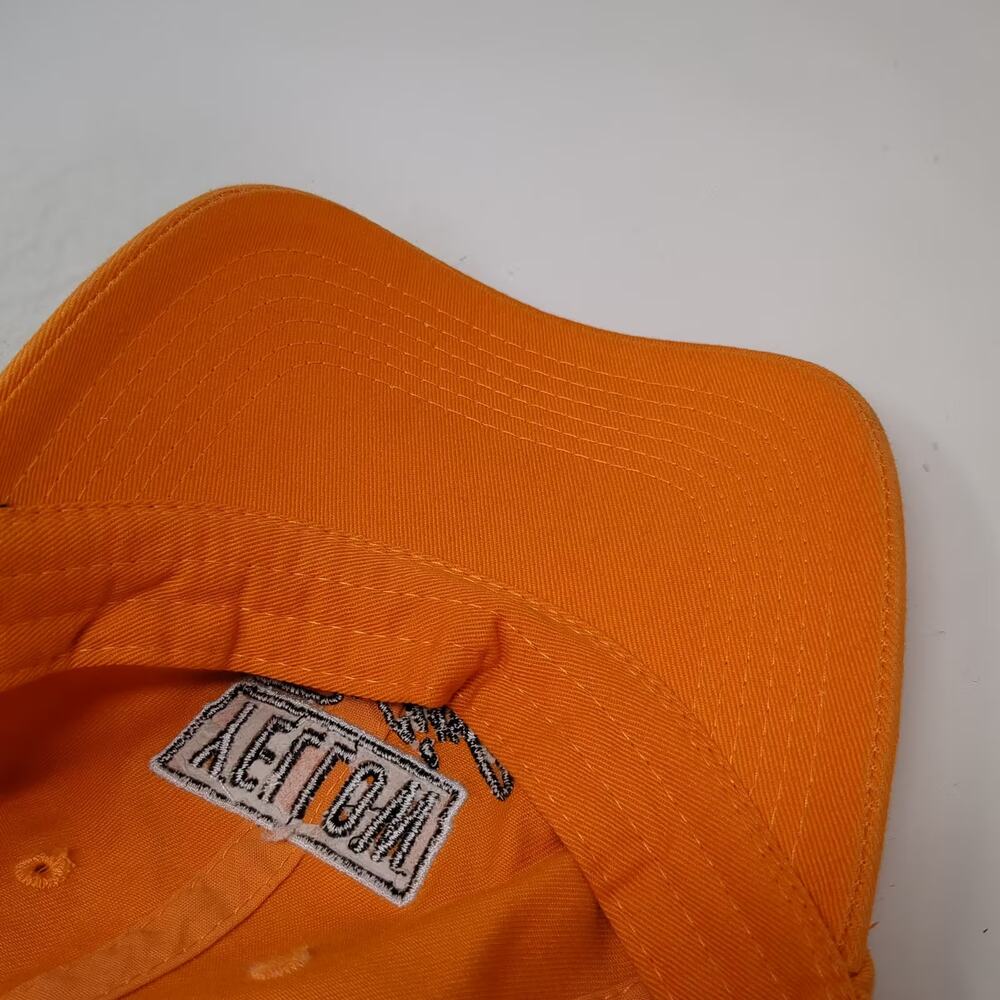 AMC Baseball Cap Orange OS Yellow Racing Embroidered Adjustable Slideback Hat - Picture 9 of 10